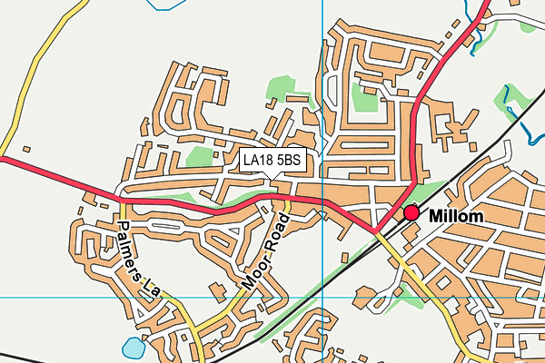 LA18 5BS map - OS VectorMap District (Ordnance Survey)