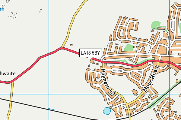 LA18 5BY map - OS VectorMap District (Ordnance Survey)