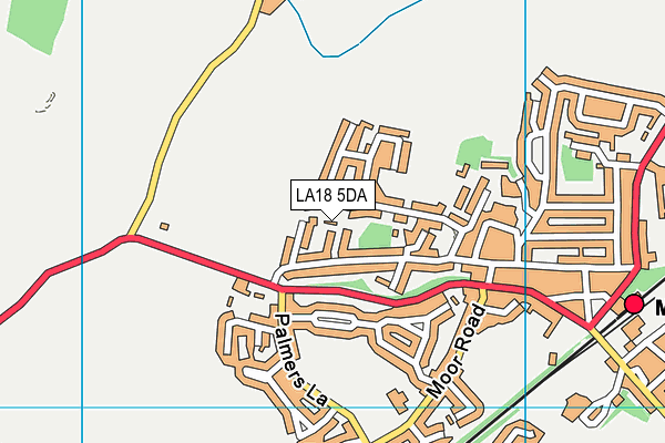 LA18 5DA map - OS VectorMap District (Ordnance Survey)