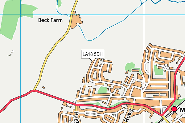 LA18 5DH map - OS VectorMap District (Ordnance Survey)