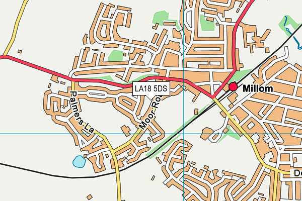 LA18 5DS map - OS VectorMap District (Ordnance Survey)