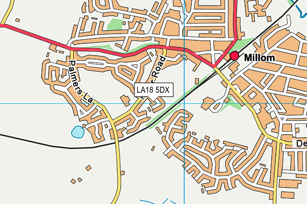LA18 5DX map - OS VectorMap District (Ordnance Survey)