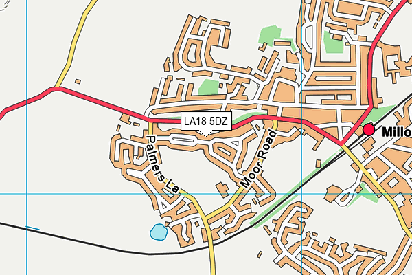 LA18 5DZ map - OS VectorMap District (Ordnance Survey)