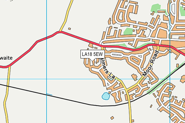 LA18 5EW map - OS VectorMap District (Ordnance Survey)