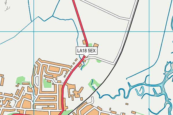 LA18 5EX map - OS VectorMap District (Ordnance Survey)