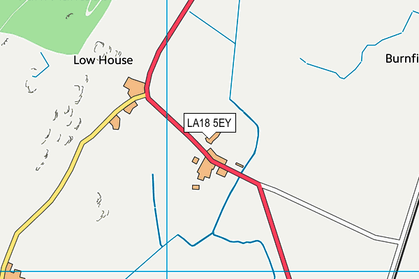 LA18 5EY map - OS VectorMap District (Ordnance Survey)