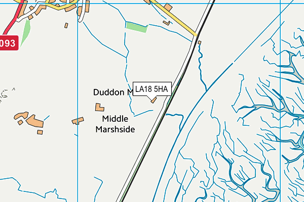 LA18 5HA map - OS VectorMap District (Ordnance Survey)