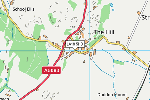 LA18 5HD map - OS VectorMap District (Ordnance Survey)