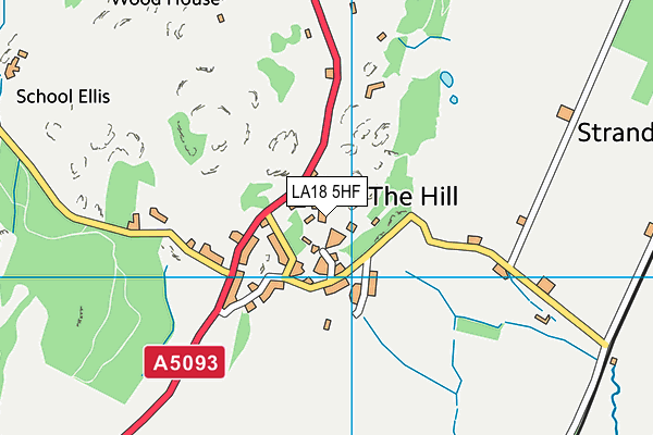 LA18 5HF map - OS VectorMap District (Ordnance Survey)