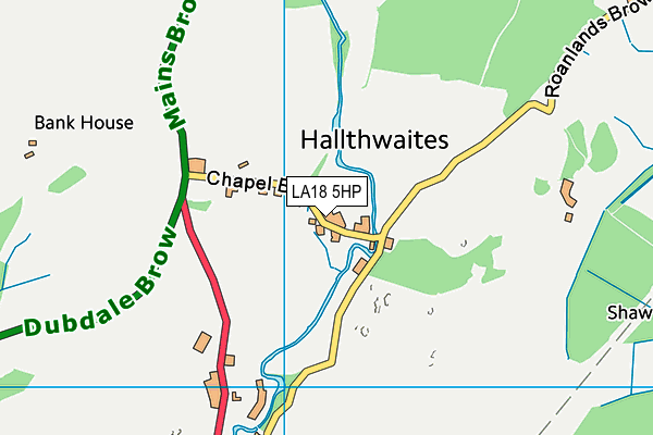 Thwaites School map (LA18 5HP) - OS VectorMap District (Ordnance Survey)