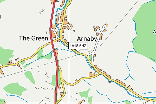 LA18 5HZ map - OS VectorMap District (Ordnance Survey)