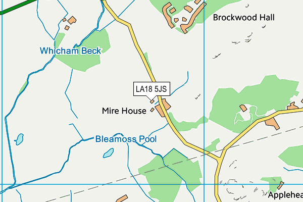 LA18 5JS map - OS VectorMap District (Ordnance Survey)