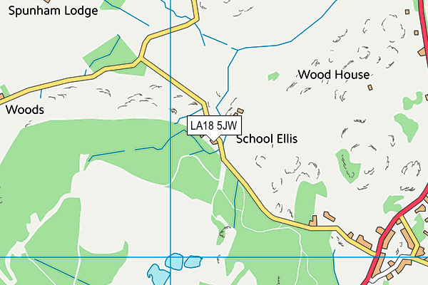 LA18 5JW map - OS VectorMap District (Ordnance Survey)