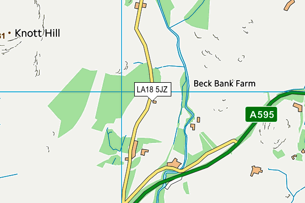 LA18 5JZ map - OS VectorMap District (Ordnance Survey)