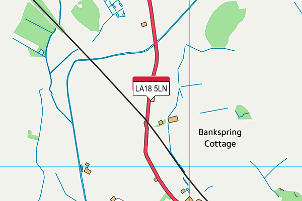 LA18 5LN map - OS VectorMap District (Ordnance Survey)