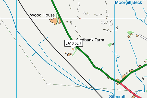 LA18 5LR map - OS VectorMap District (Ordnance Survey)