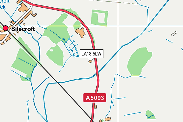 LA18 5LW map - OS VectorMap District (Ordnance Survey)