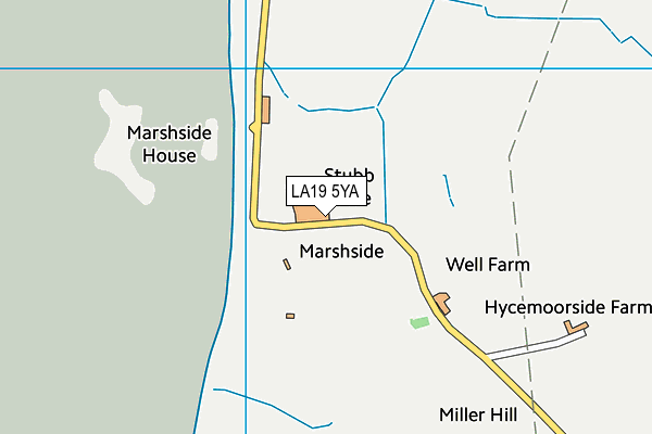 LA19 5YA map - OS VectorMap District (Ordnance Survey)