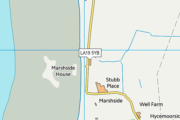 LA19 5YB map - OS VectorMap District (Ordnance Survey)