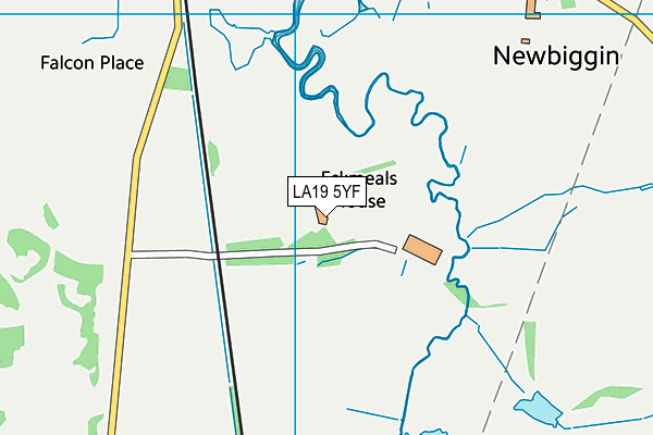 LA19 5YF map - OS VectorMap District (Ordnance Survey)