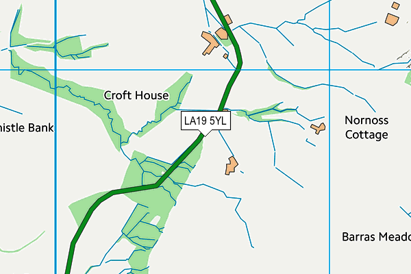 LA19 5YL map - OS VectorMap District (Ordnance Survey)