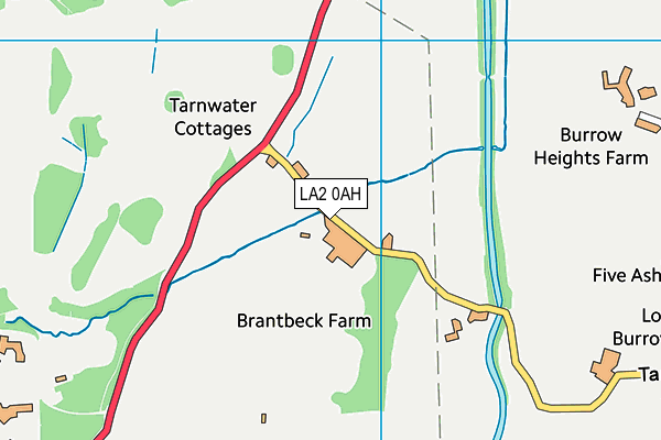 LA2 0AH map - OS VectorMap District (Ordnance Survey)