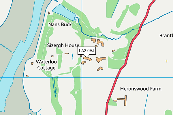 LA2 0AJ map - OS VectorMap District (Ordnance Survey)