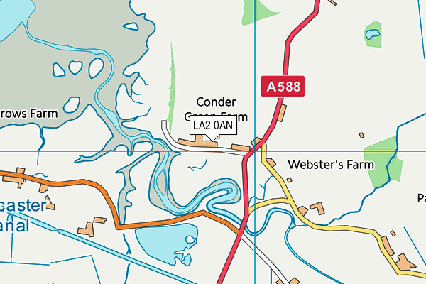 LA2 0AN map - OS VectorMap District (Ordnance Survey)