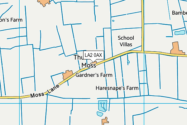 LA2 0AX map - OS VectorMap District (Ordnance Survey)