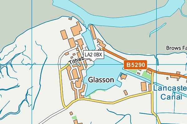 LA2 0BX map - OS VectorMap District (Ordnance Survey)