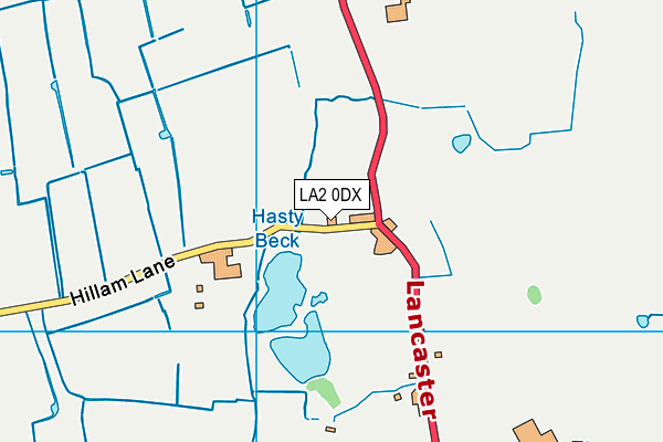 LA2 0DX map - OS VectorMap District (Ordnance Survey)