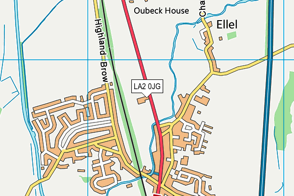 LA2 0JG map - OS VectorMap District (Ordnance Survey)