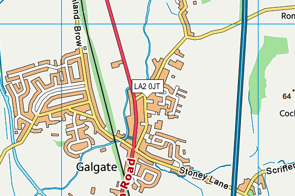 LA2 0JT map - OS VectorMap District (Ordnance Survey)