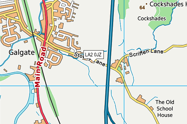 LA2 0JZ map - OS VectorMap District (Ordnance Survey)