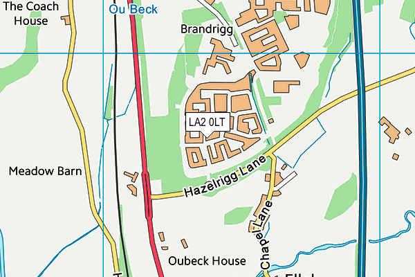 LA2 0LT map - OS VectorMap District (Ordnance Survey)