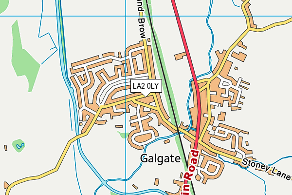 LA2 0LY map - OS VectorMap District (Ordnance Survey)