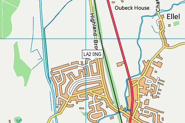LA2 0NG map - OS VectorMap District (Ordnance Survey)