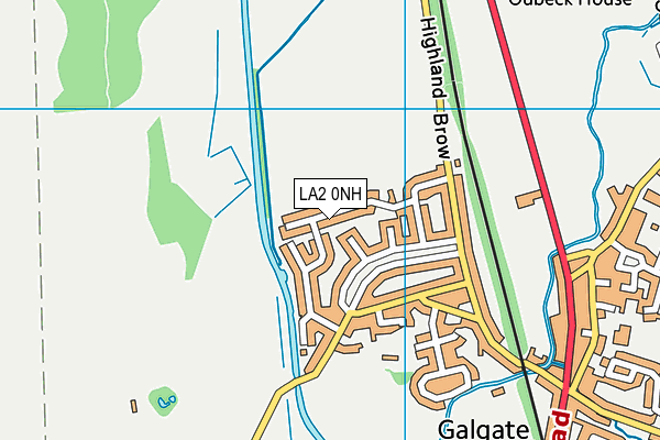 LA2 0NH map - OS VectorMap District (Ordnance Survey)