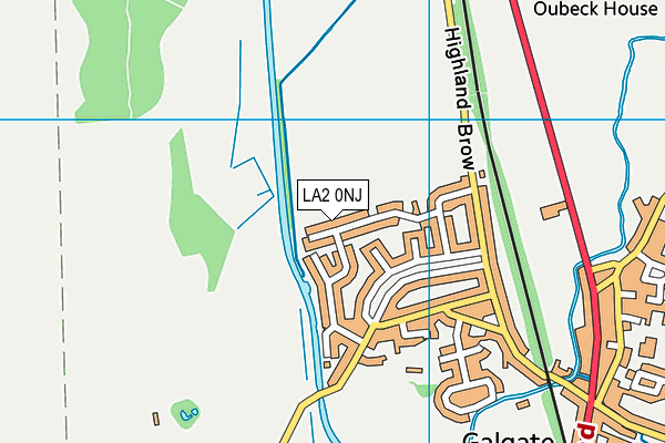 LA2 0NJ map - OS VectorMap District (Ordnance Survey)