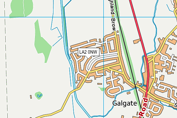 LA2 0NW map - OS VectorMap District (Ordnance Survey)