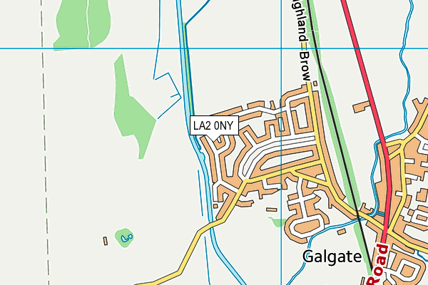 LA2 0NY map - OS VectorMap District (Ordnance Survey)