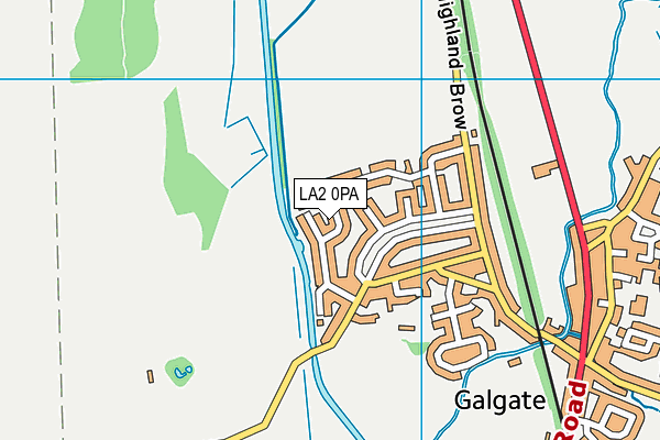 LA2 0PA map - OS VectorMap District (Ordnance Survey)