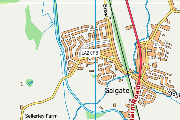 LA2 0PB map - OS VectorMap District (Ordnance Survey)