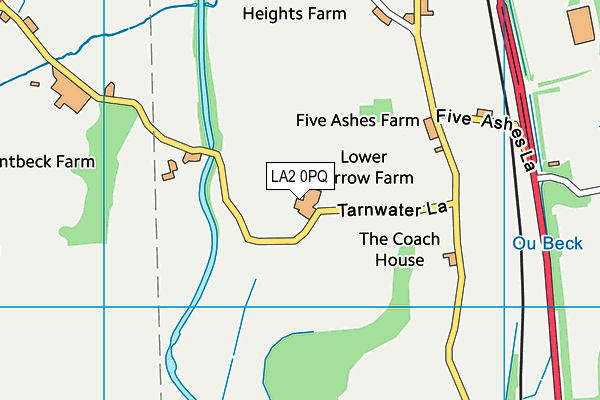LA2 0PQ map - OS VectorMap District (Ordnance Survey)