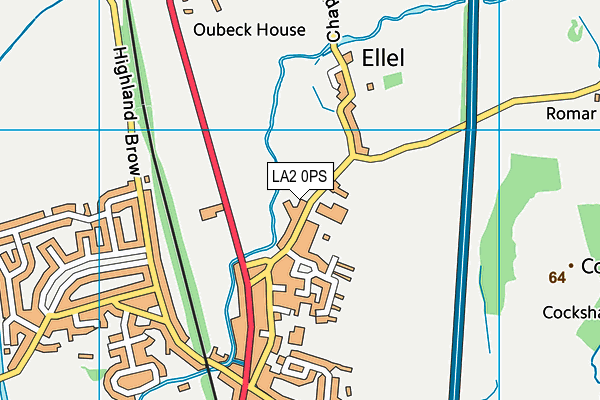 LA2 0PS map - OS VectorMap District (Ordnance Survey)