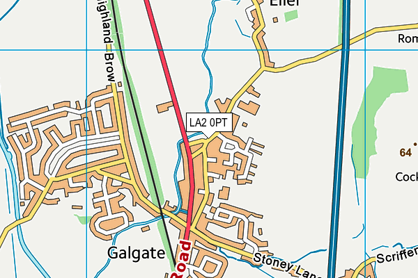LA2 0PT map - OS VectorMap District (Ordnance Survey)