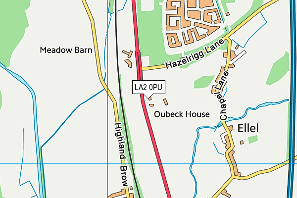 LA2 0PU map - OS VectorMap District (Ordnance Survey)