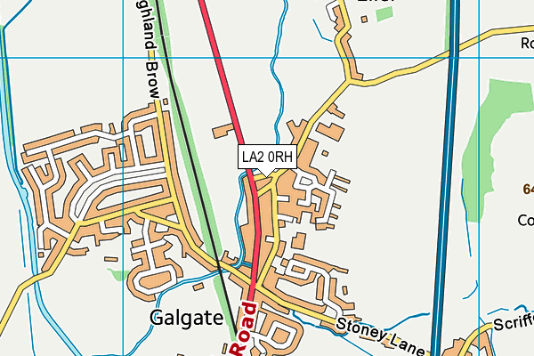 LA2 0RH map - OS VectorMap District (Ordnance Survey)