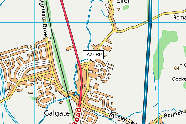 LA2 0RP map - OS VectorMap District (Ordnance Survey)