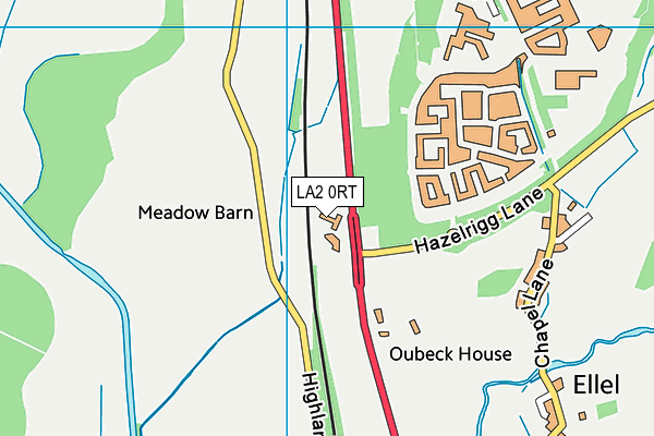 LA2 0RT map - OS VectorMap District (Ordnance Survey)
